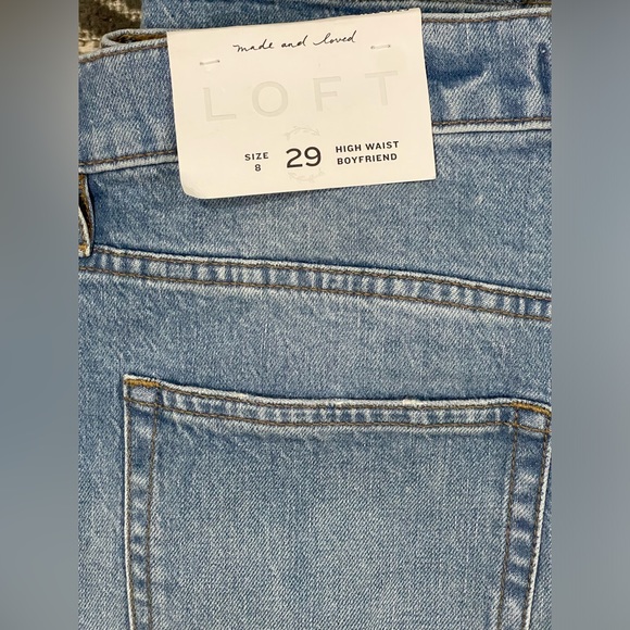 Loft Womens High Waist Boyfriend Jeans *New with Tags* Size 8 Size 29 - Picture 4 of 4